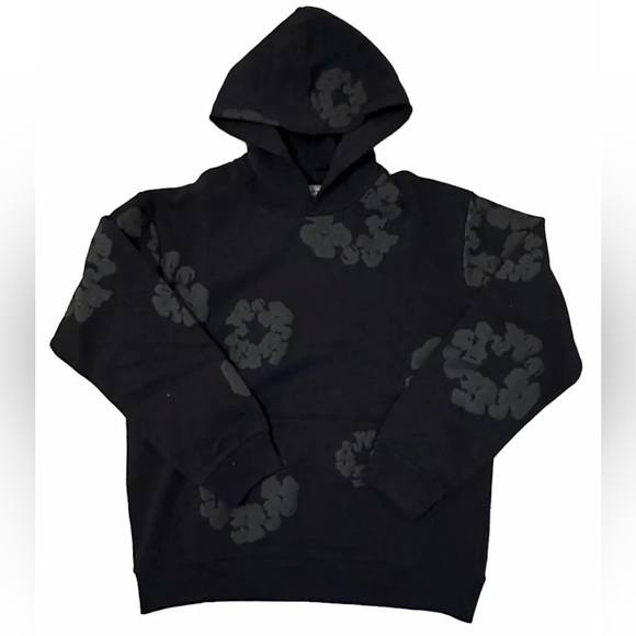 Denim Tears Other - Denim Tears Monochrome Cotton Wreath Hoodie